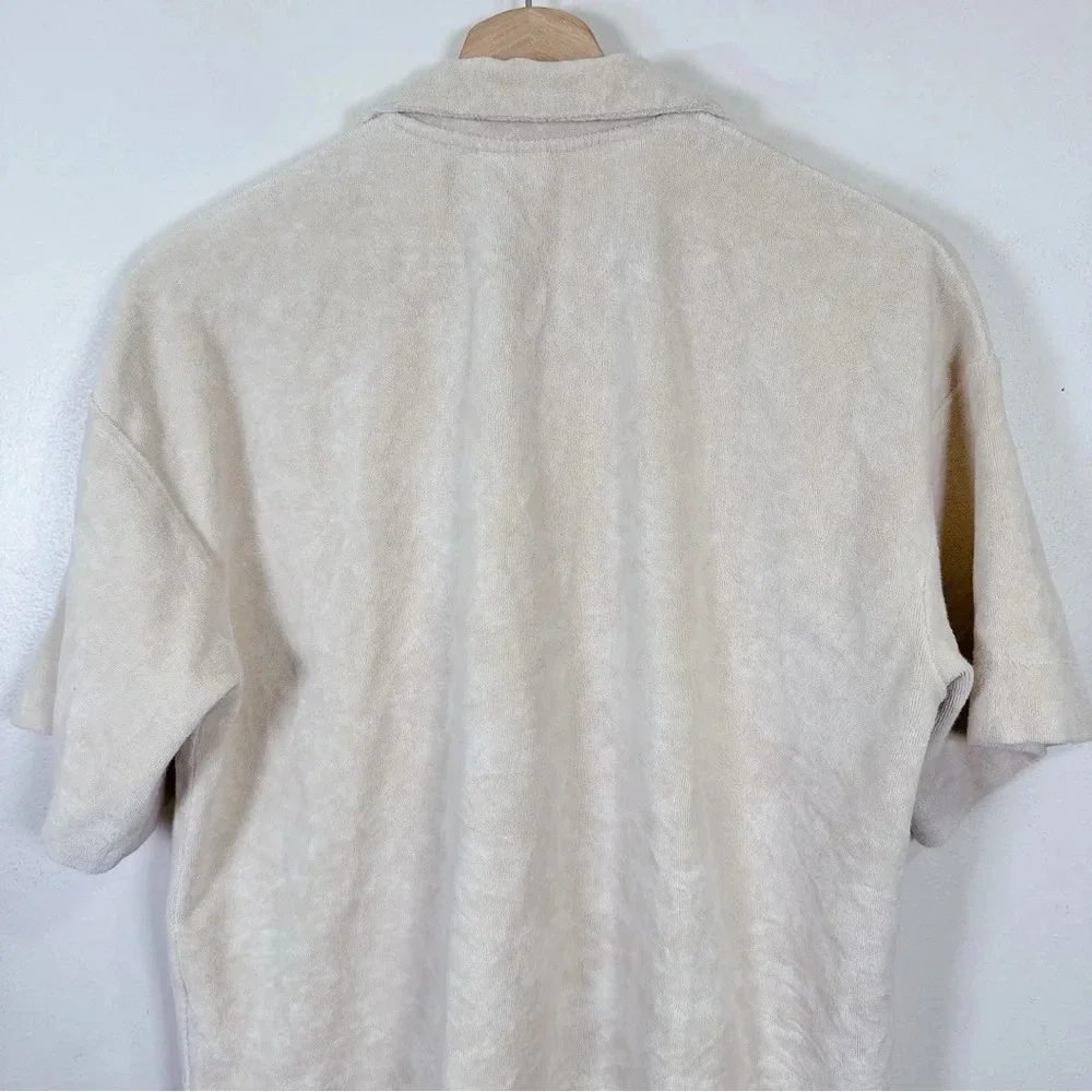 H&M Polo Pyjama Shirt In Beige Color